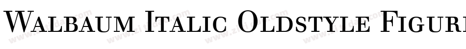 Walbaum Italic Oldstyle Figures字体转换